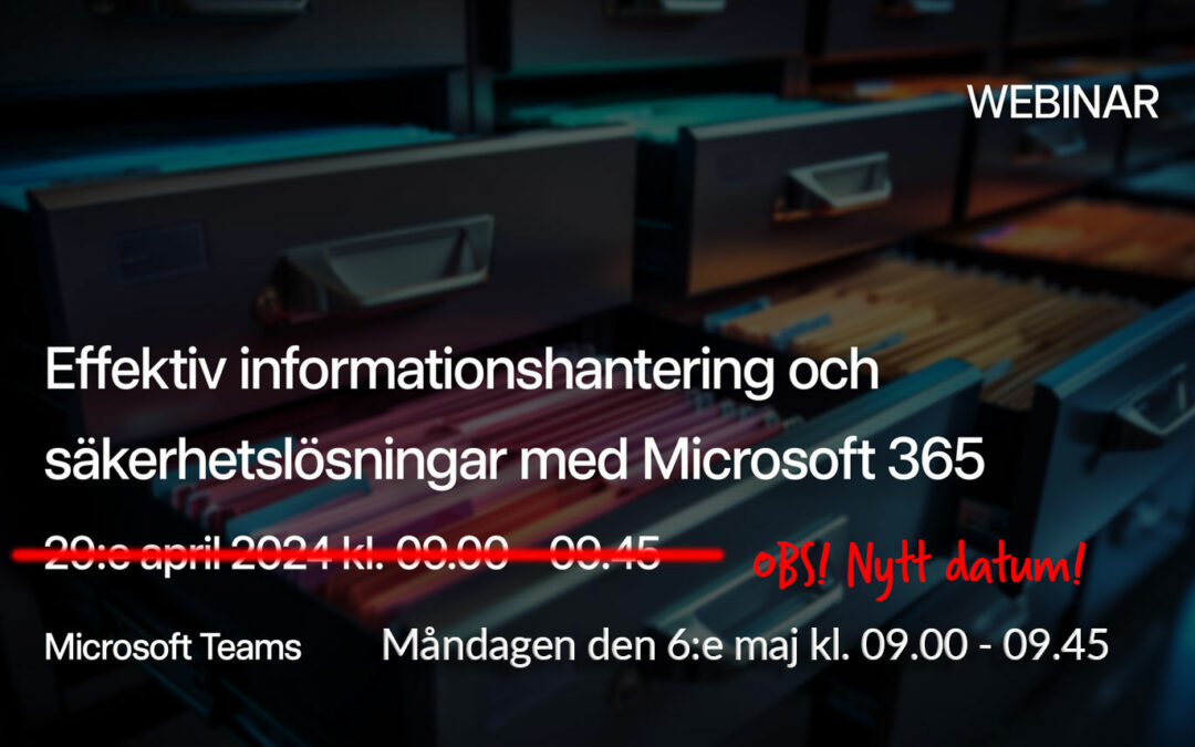 Webinar: Effective information management and security solutions with Microsoft 365